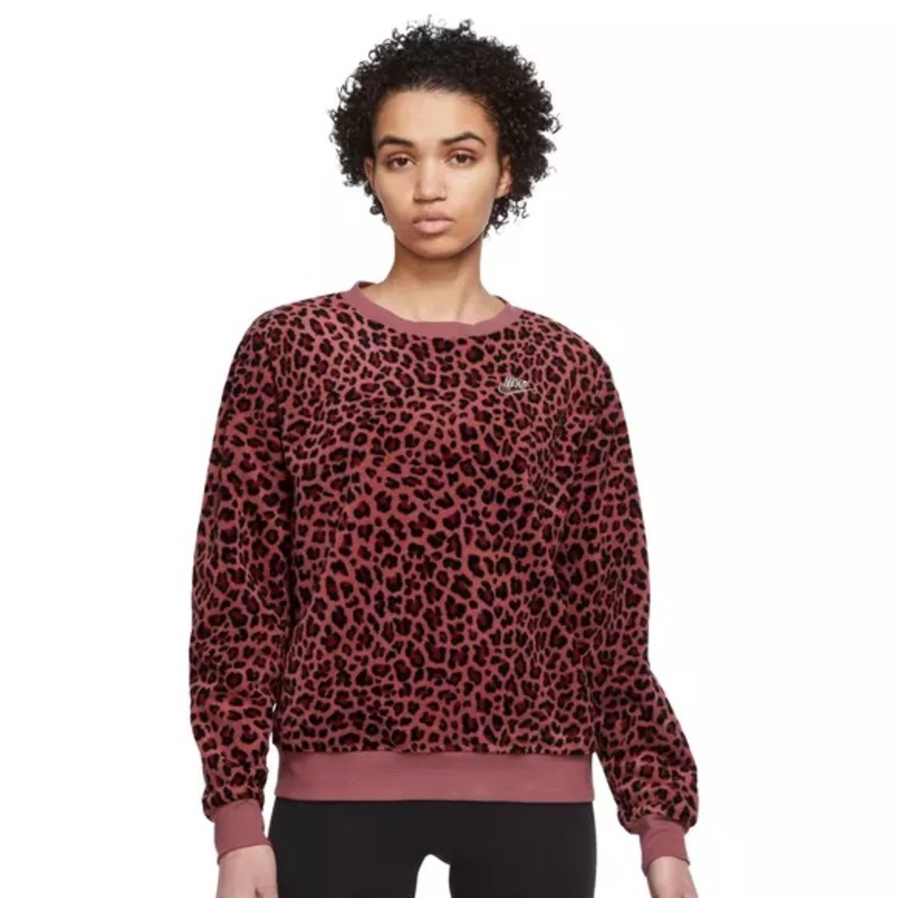Nike Pink Cheetah print sweatshirt